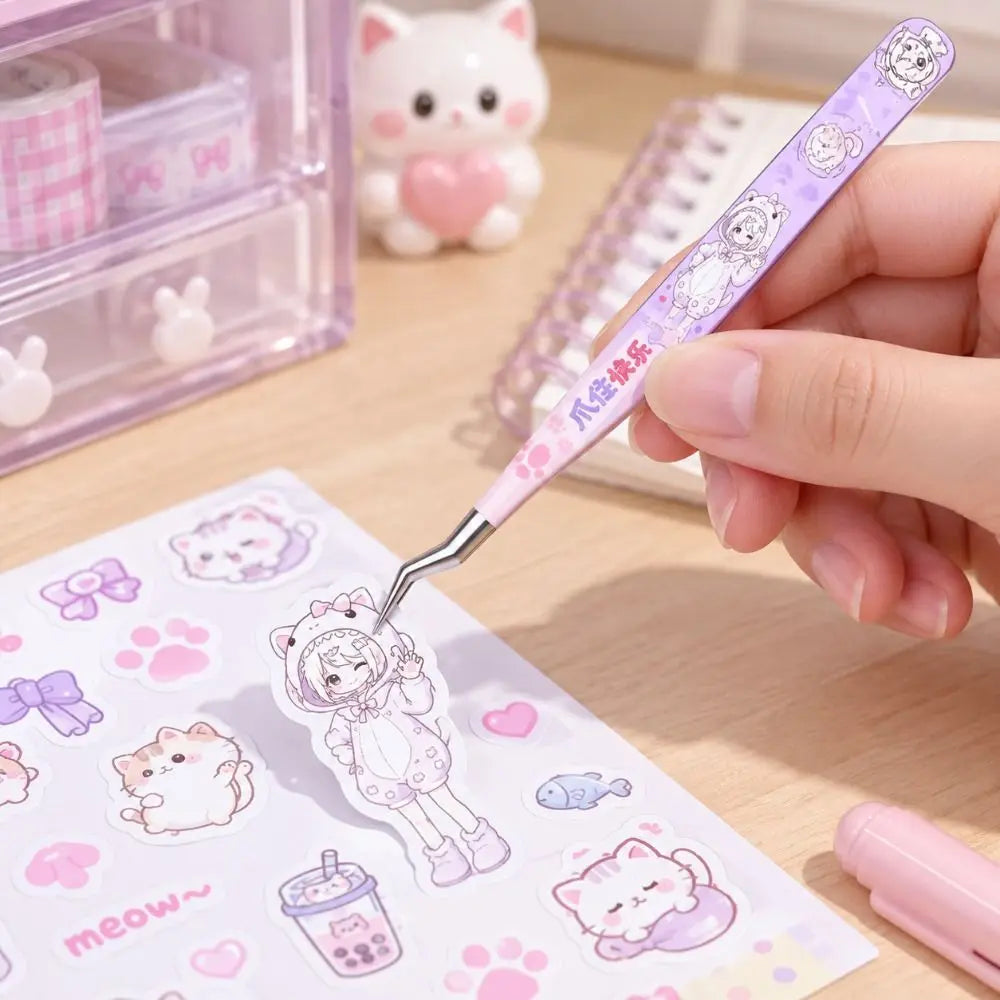 Stainless Steel Precision Tweezers – Fine Tip Beauty & Craft