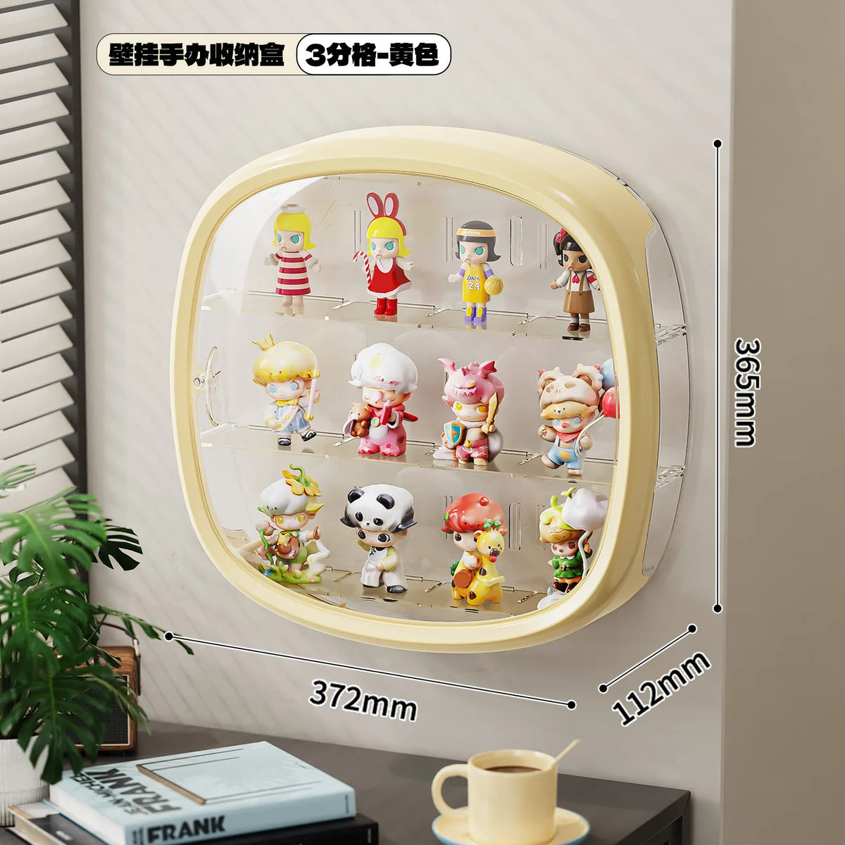 Space Capsule Figurine Display Case with LED Light – 12 Slots