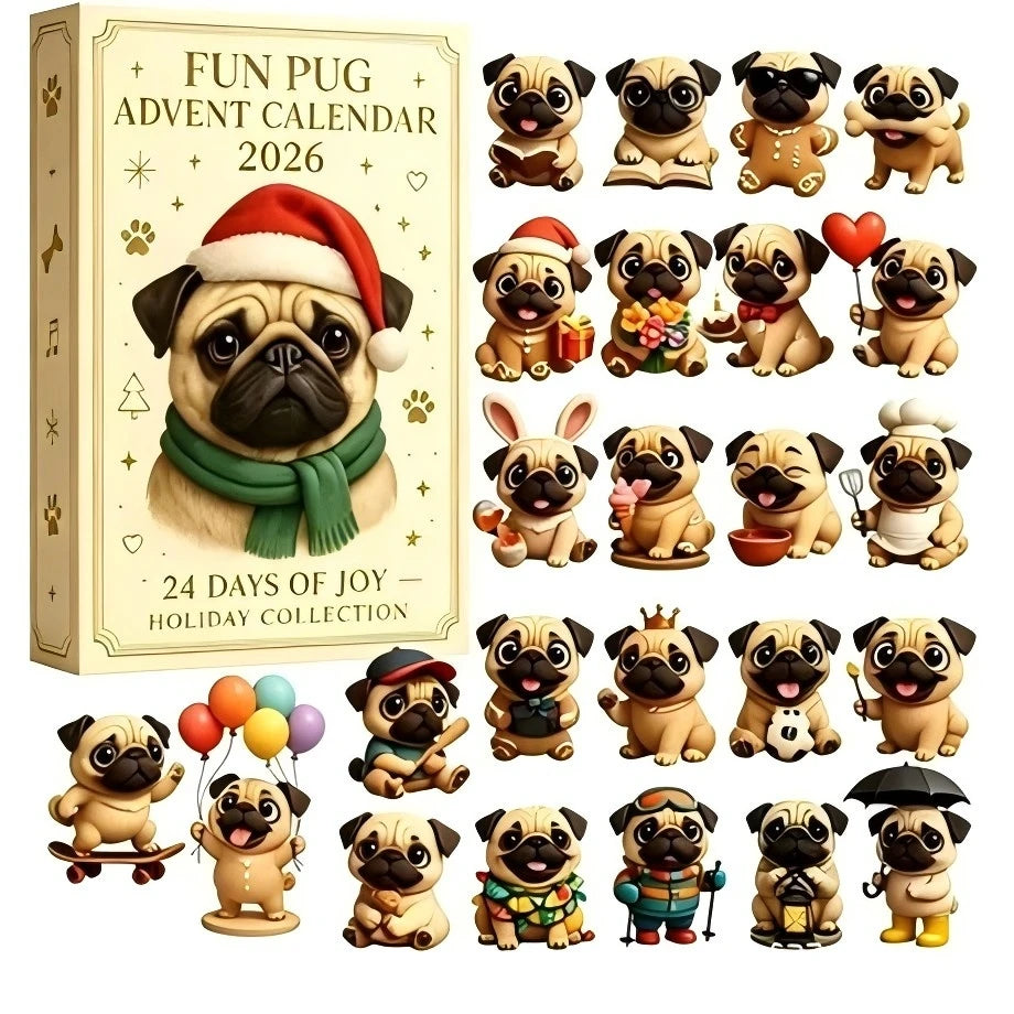 Dachshund Advent Calendar 2026 – 24 PVC Mini Dog Figurines