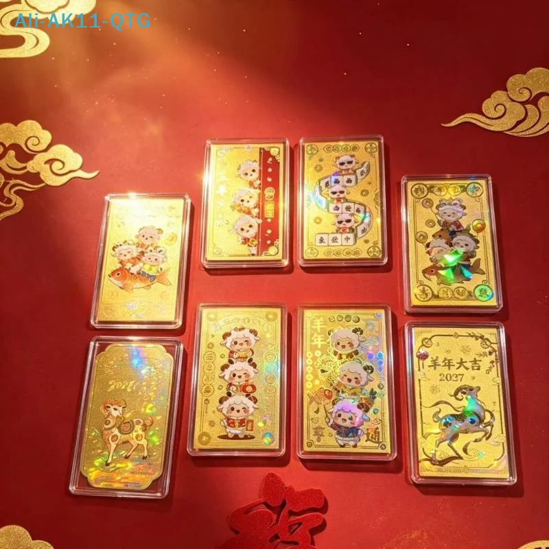 2027 Year of the Sheep Gold Foil Phone Sticker | CNY Lucky