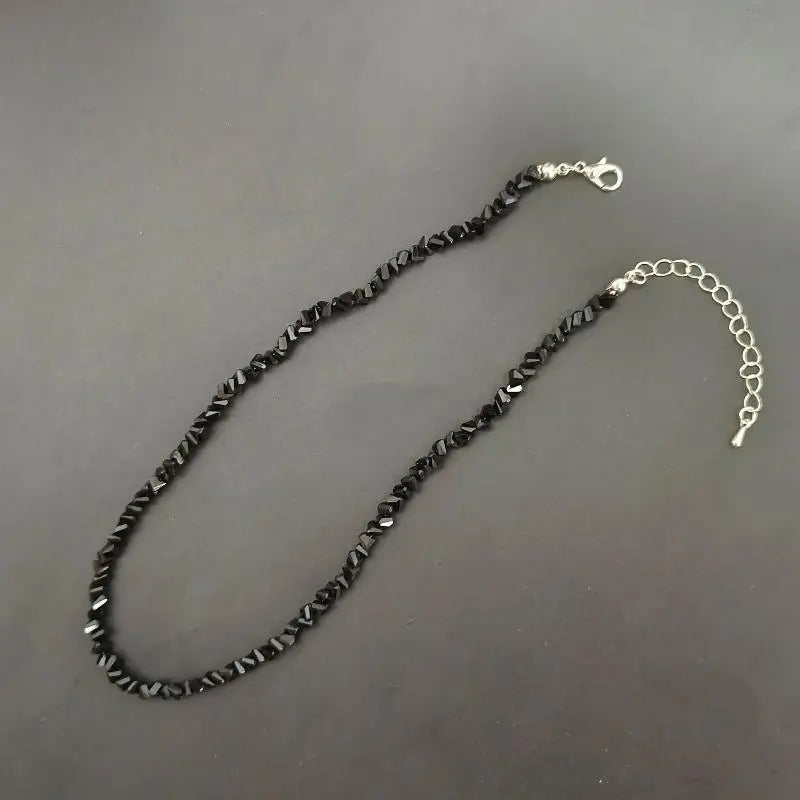 Crystal Beaded Choker Necklace – Faceted Glass Women's Jewelry