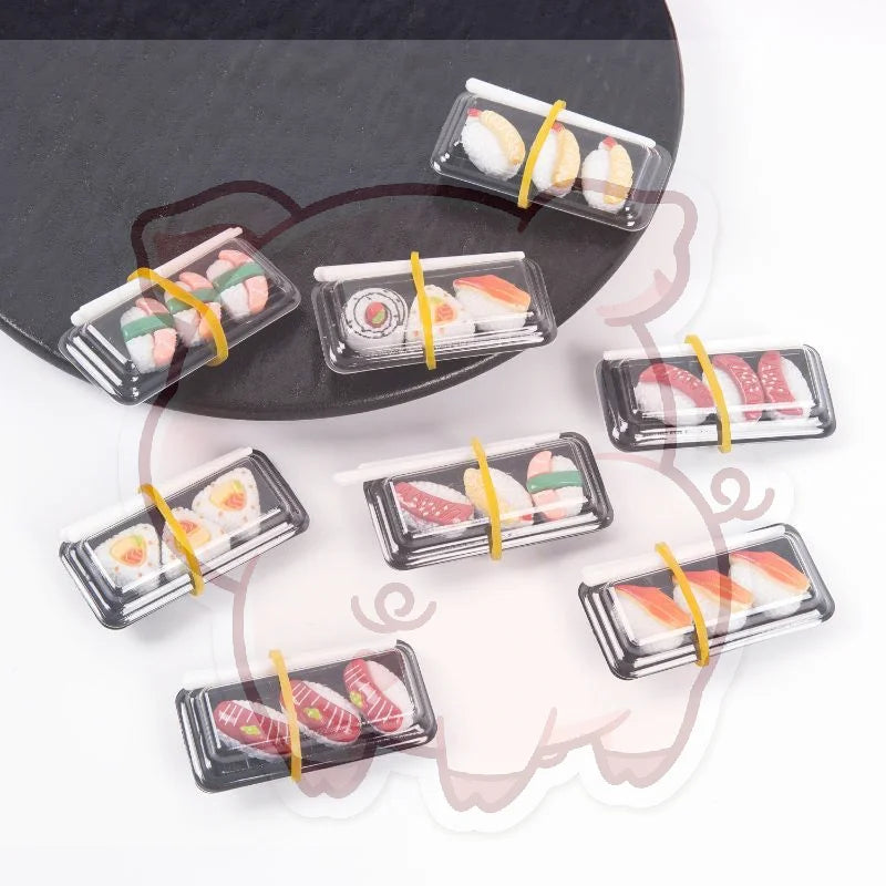 Miniature Sushi Bento Model | 1:12 Scale Dollhouse Food Prop