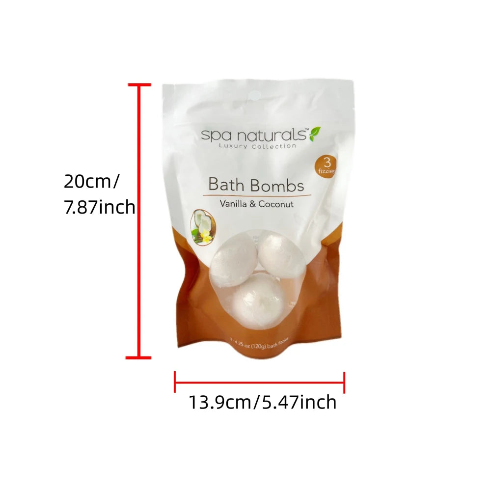 Vanilla & Coconut Bath Fizzies – Luxury Spa Effervescent Bomb
