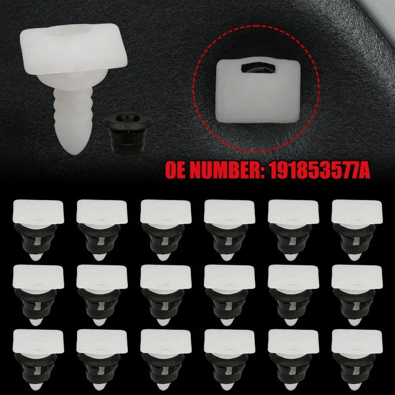 VW Door Trim Clips 191853577A – Golf Jetta Passat 10-Pack