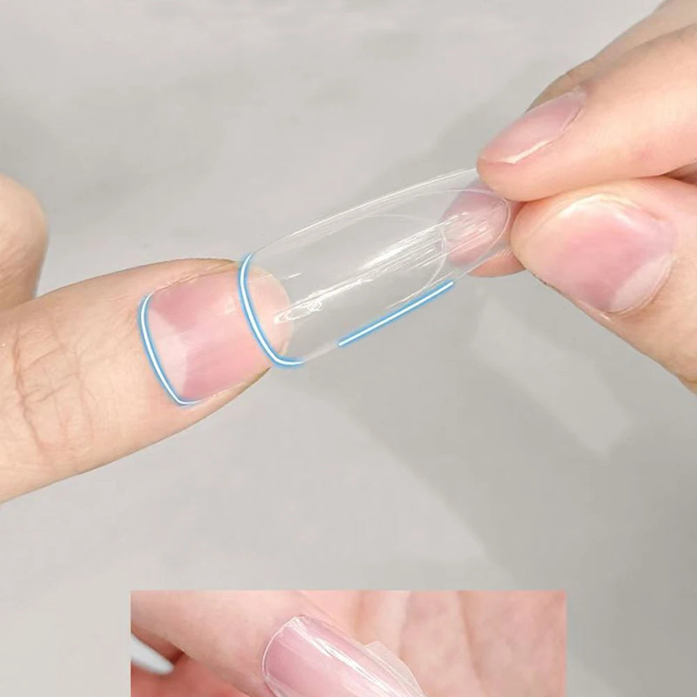 180pcs Dual Form Nail Extension Molds – 15 Sizes, Almond & Coffin
