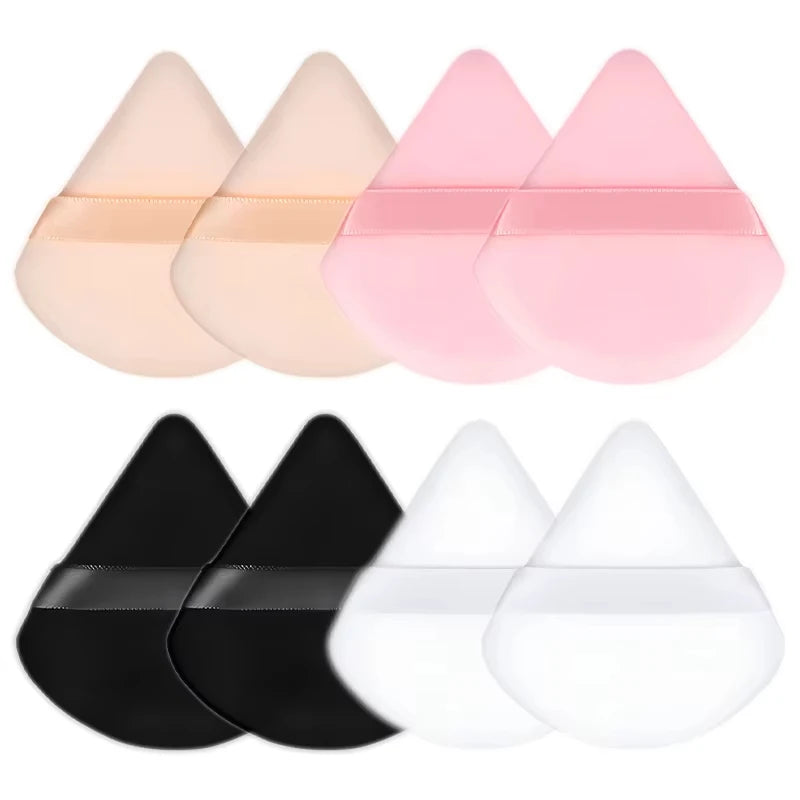 Triangle Velvet Makeup Puff Sponge – 2/6 Pack Wet & Dry