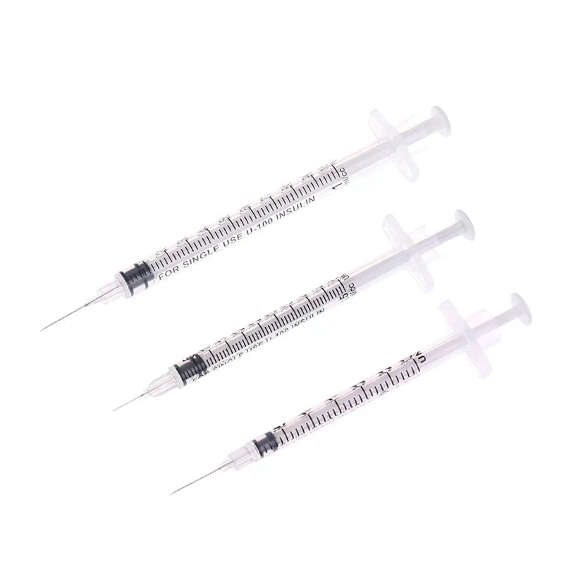 5-Pack Disposable Veterinary Syringes 0.3/0.5/1mL – Sterile