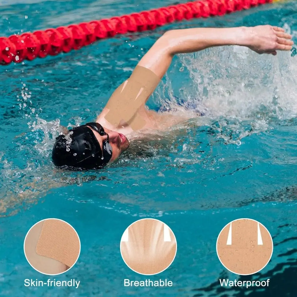 Waterproof Kinesiology Tape – Precut Breathable Athletic Support