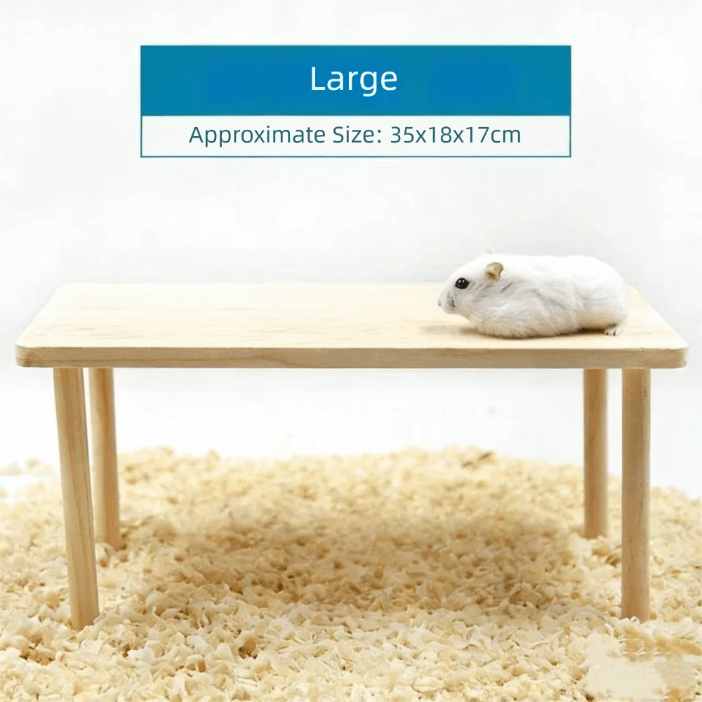 Wooden Hamster Climbing Platform | Small Pet Activity Stand