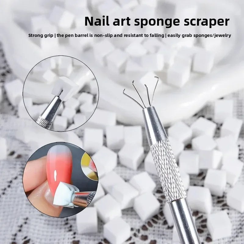 Square Nail Art Sponge Set – Gradient Gel Polish Manicure Tools