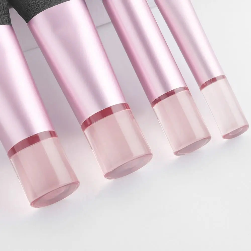 10-Piece Crystal Handle Makeup Brush Set with Storage Bag