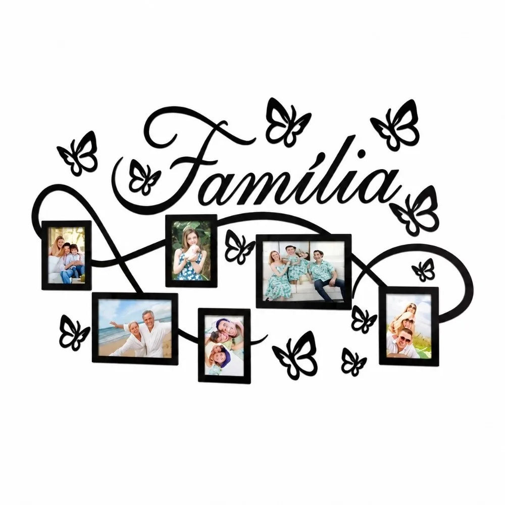 3D Acrylic Mirror Photo Frame Wall Stickers | 100×60cm Decal