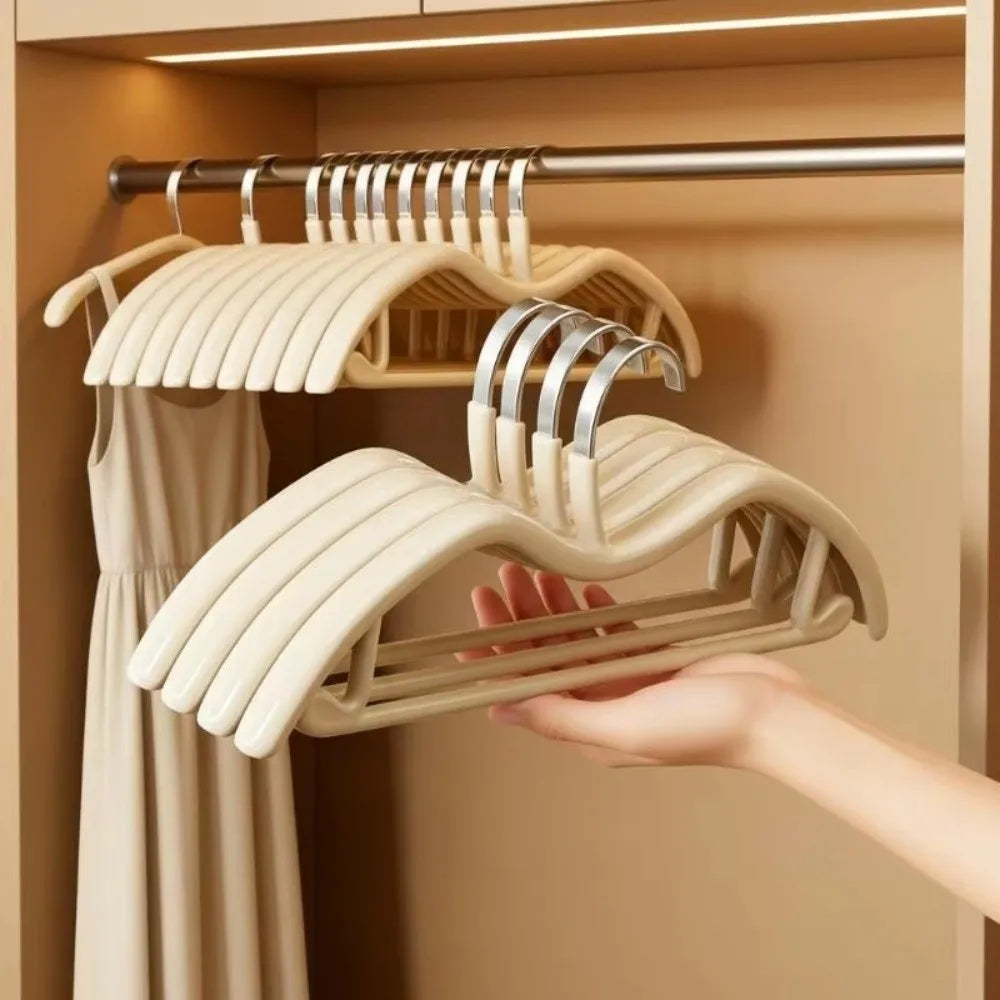 M-Shape Anti-Slip Slim Clothes Hanger – Space-Saving Wardrobe