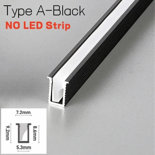 Recessed LED Aluminum Profile Channel & Silicone Diffuser Cabinet Light