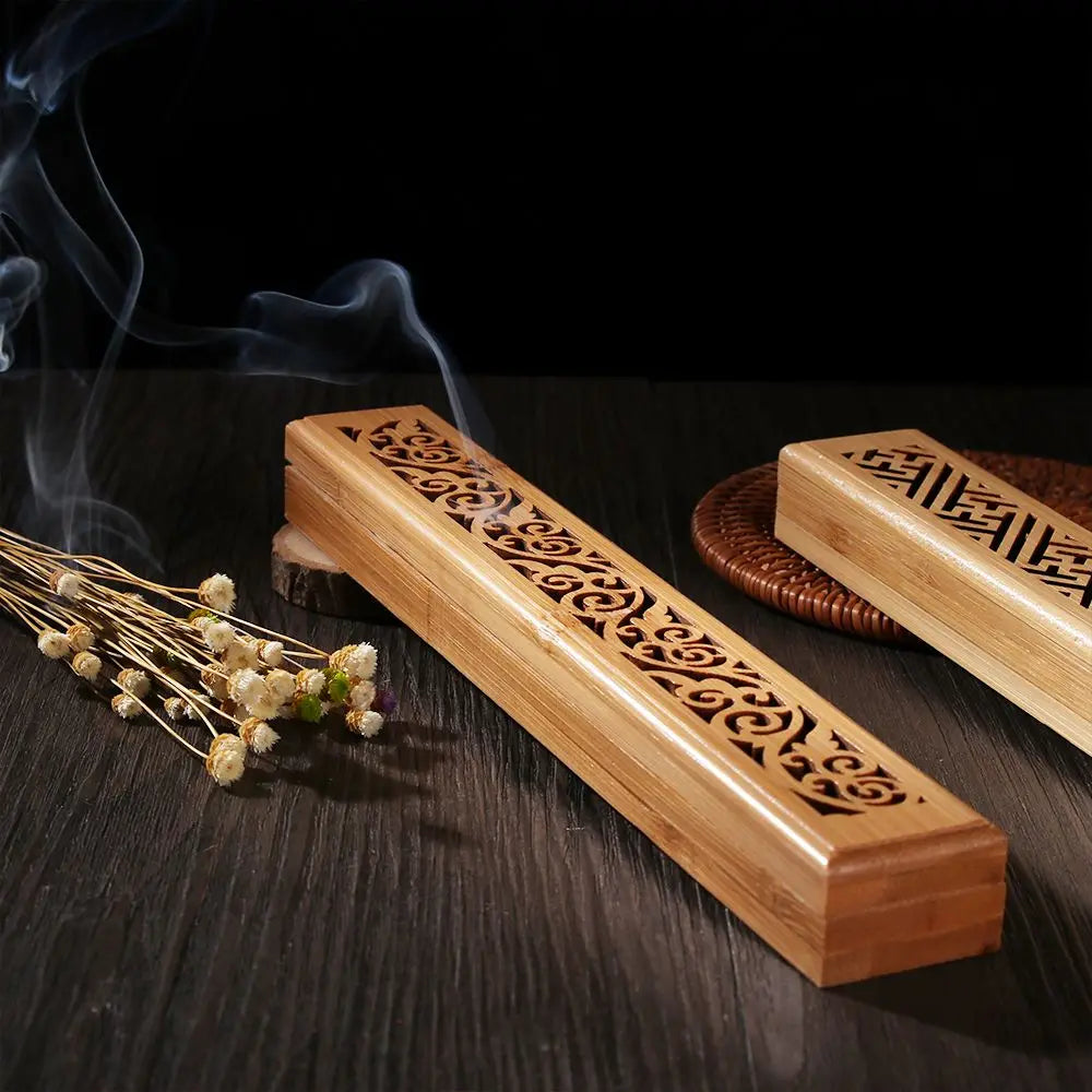 Retro Wood Incense Holder – Ash Catcher Joss Stick Censer