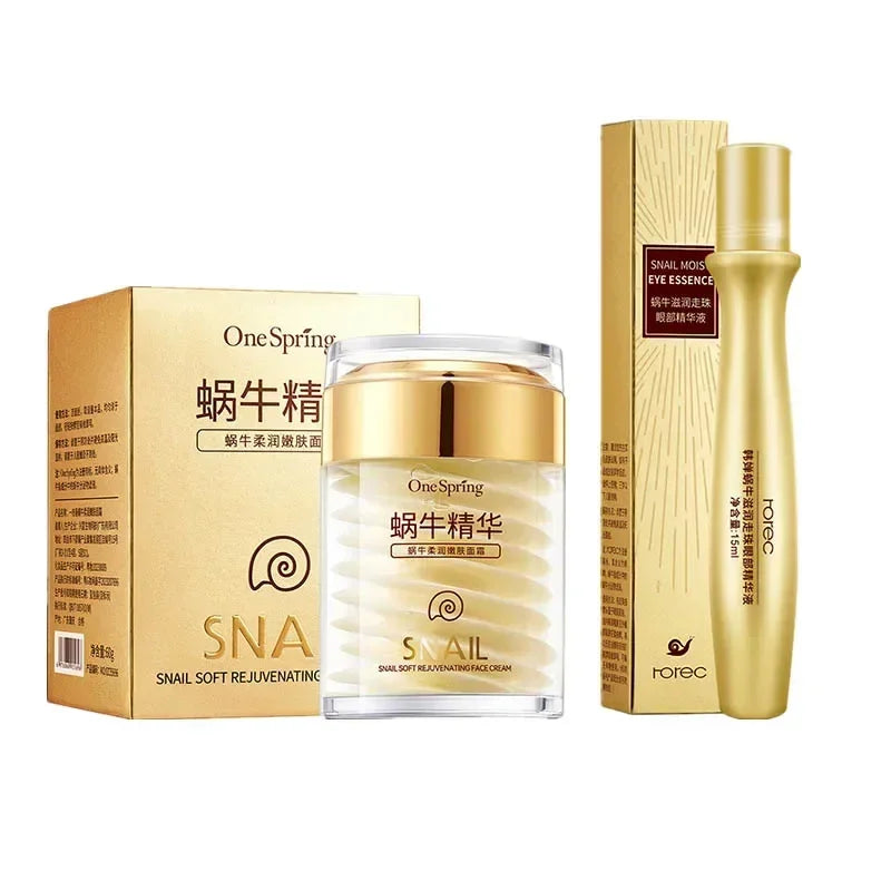 Snail Collagen Skincare Set – Anti-Aging Face & Eye Serum