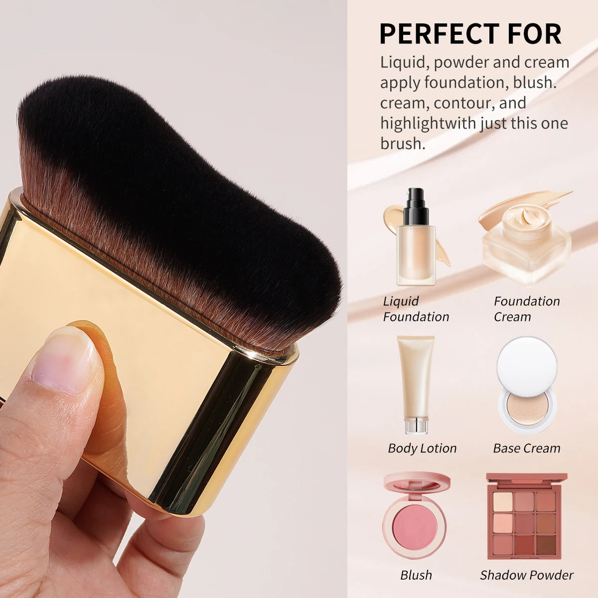 XMSJ Large Foundation Brush – Contour, Blush & Tanning