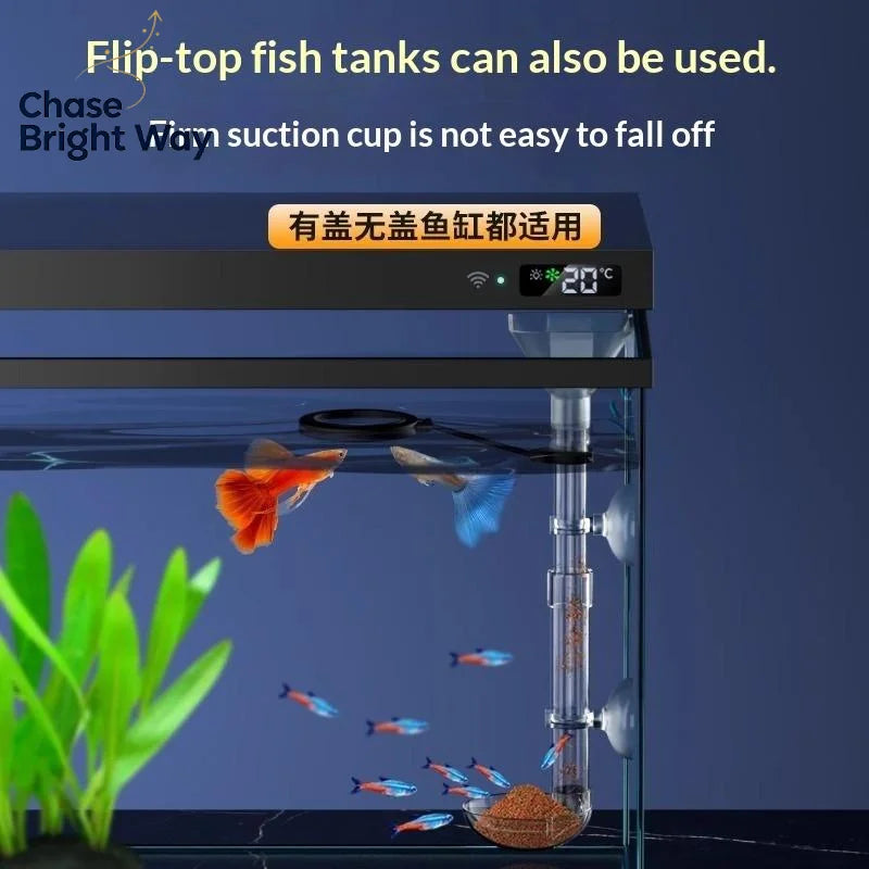 Telescopic Acrylic Aquarium Feeding Tube with Suction Cups