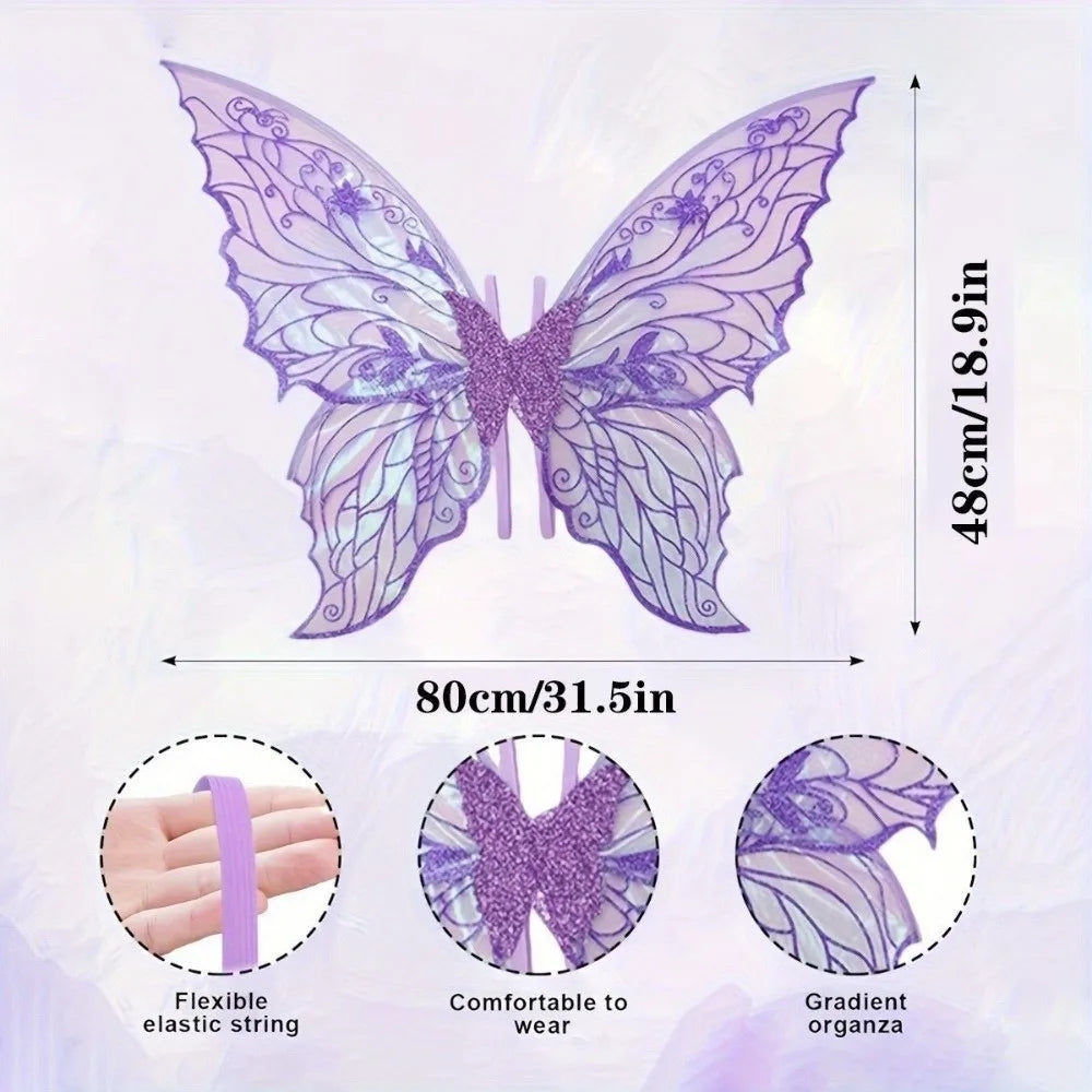 Sparkling Organza Fairy Wings – Princess Butterfly Dress Up