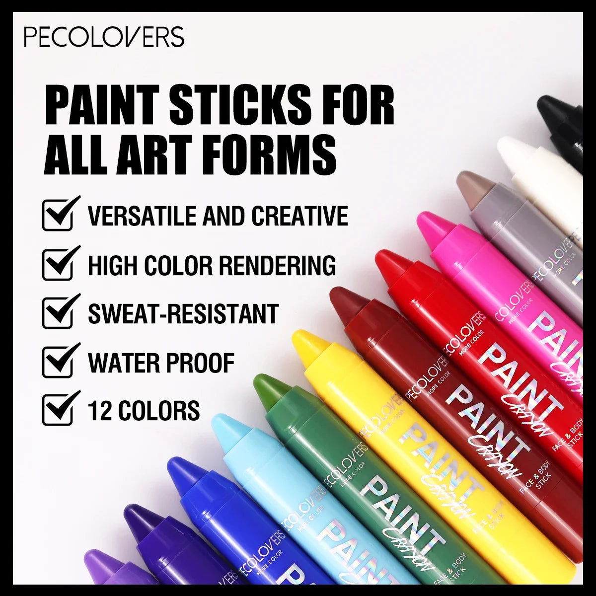 Party Face Paint Crayon – High-Pigment Halloween & Stage Makeup