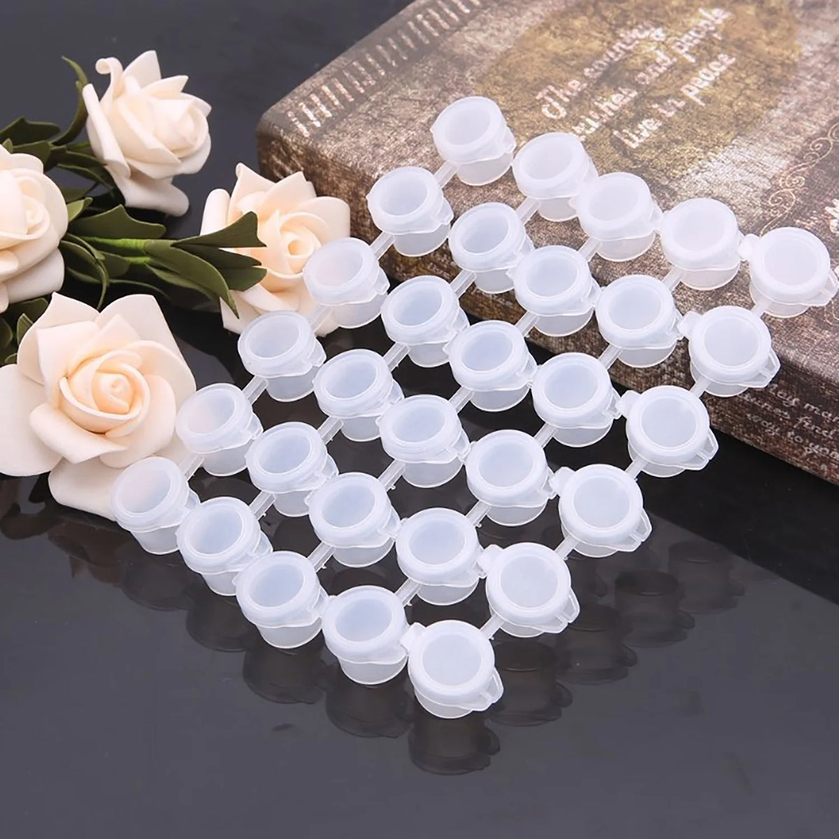 Empty Mini Paint Pod Strips – 10 Strips, 60 Pots Storage