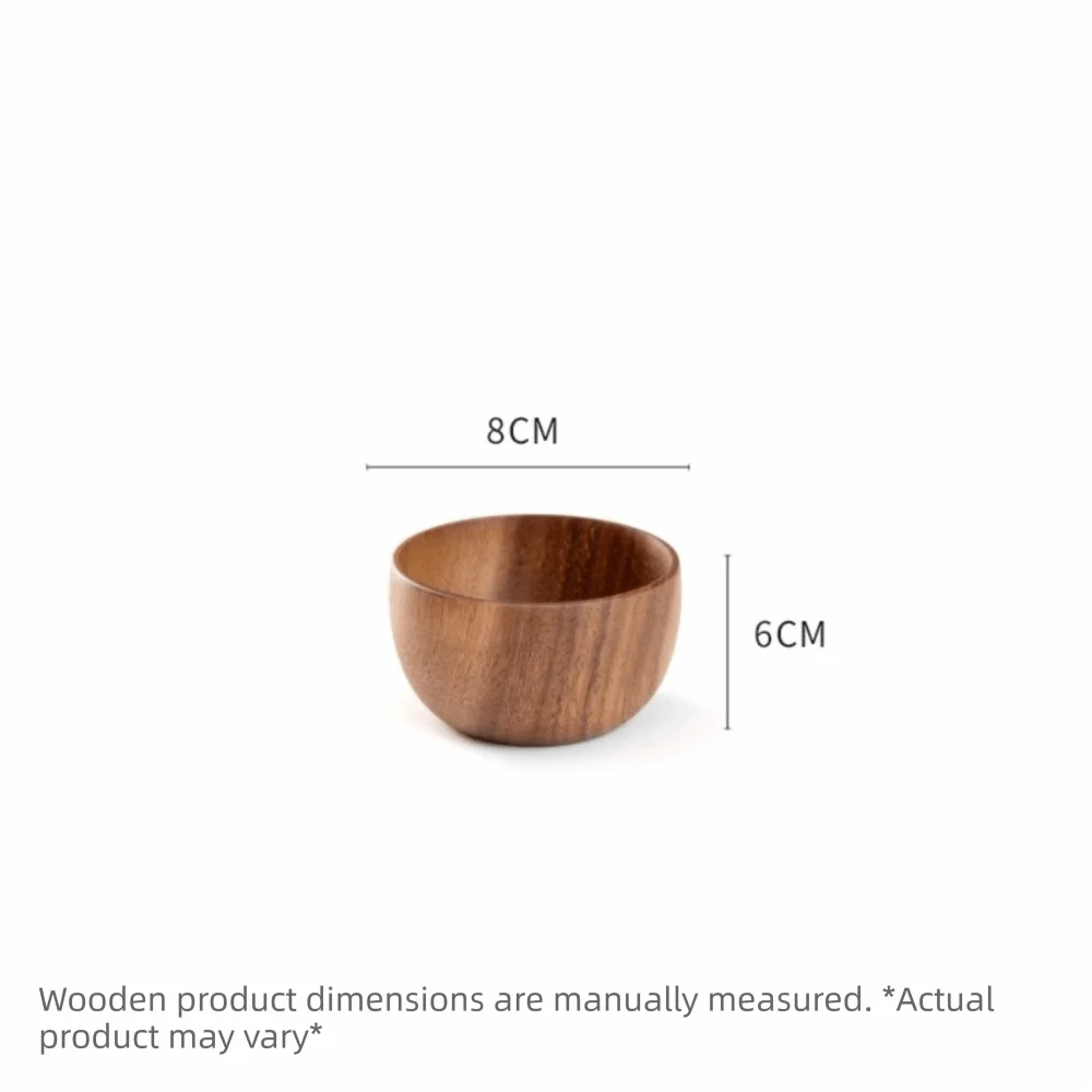 Japanese Handmade Wooden Bowl – Soup, Salad & Rice Tableware