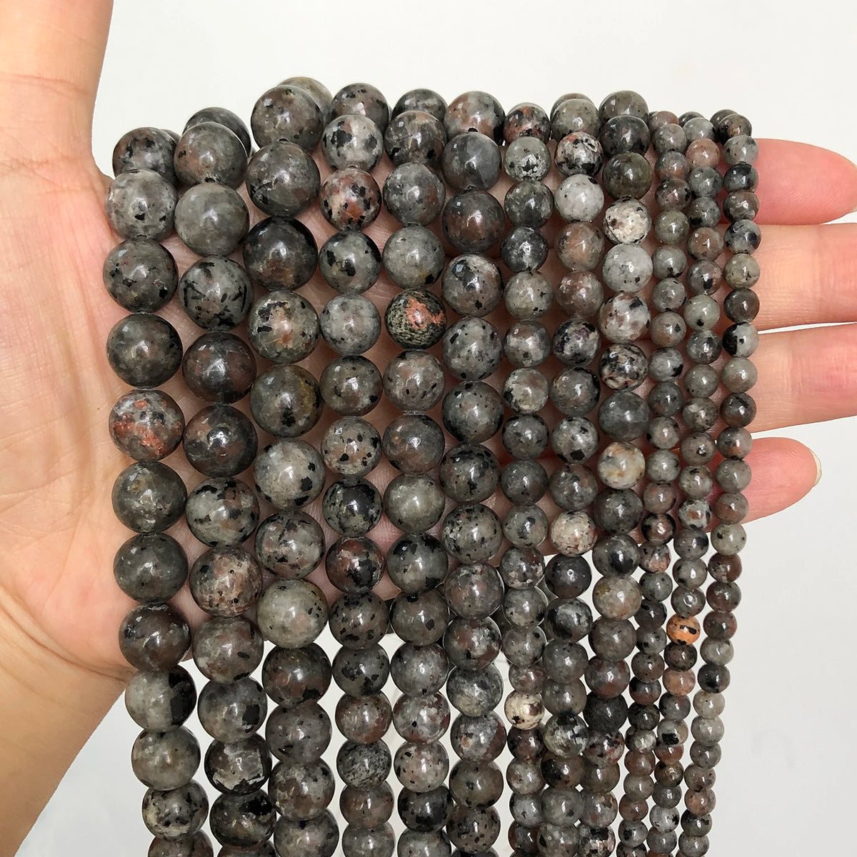 Yooperlite Fire Sodalite Round Stone Beads – 15" Jewelry Strand