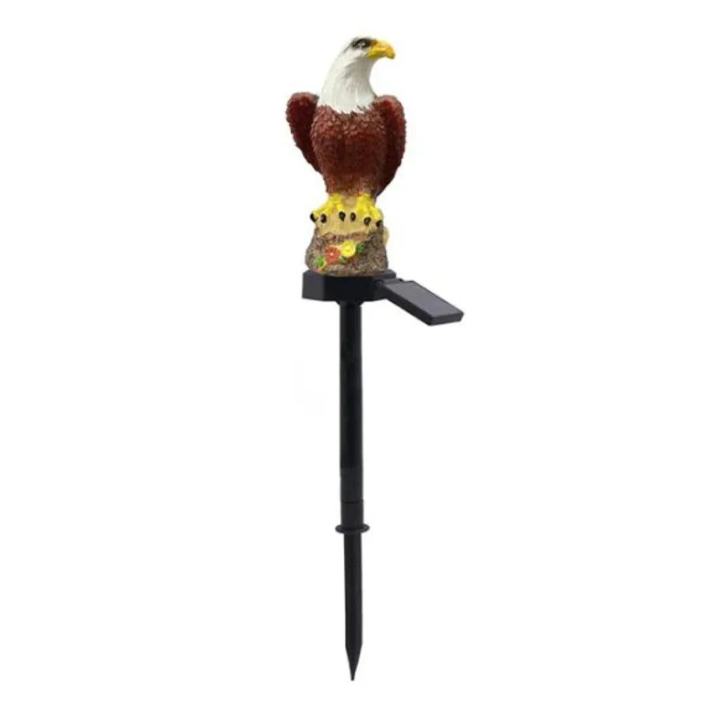 Solar Powered Eagle Lawn Lamp – Waterproof Resin Garden Light