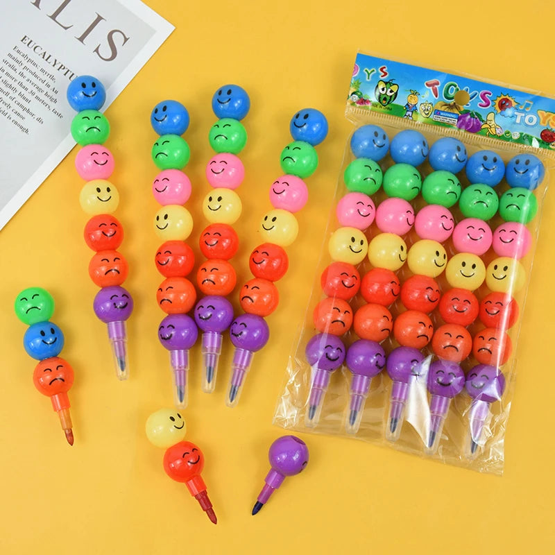 Lollipop Building Block Crayons – Kids Party Favors 5/10 Pcs