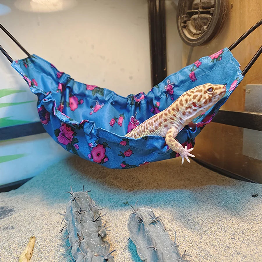 Reptile Hammock Swing Bed – Lizard Gecko Terrarium Decor