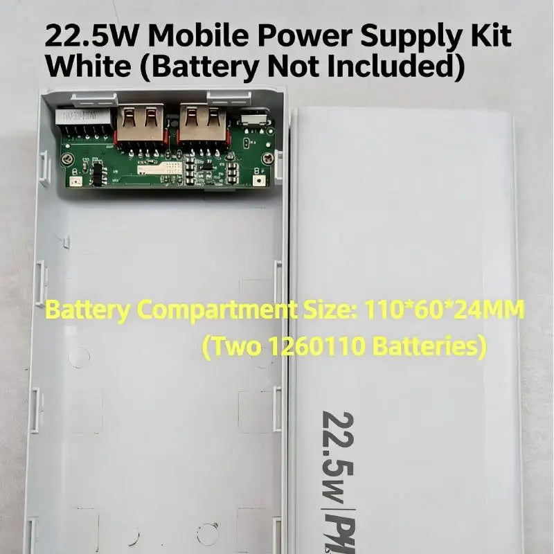 PD 22.5W DIY Power Bank Kit – 1260110 Battery Case & Board