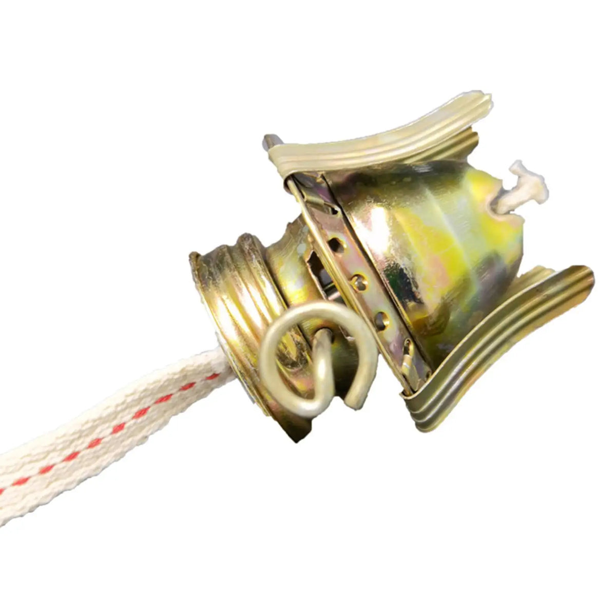 Vintage Oil Lamp Replacement Burner with Cotton Wick – Gold