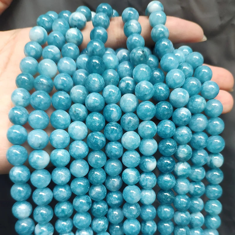 Yooperlite Fire Sodalite Round Stone Beads – 15" Jewelry Strand