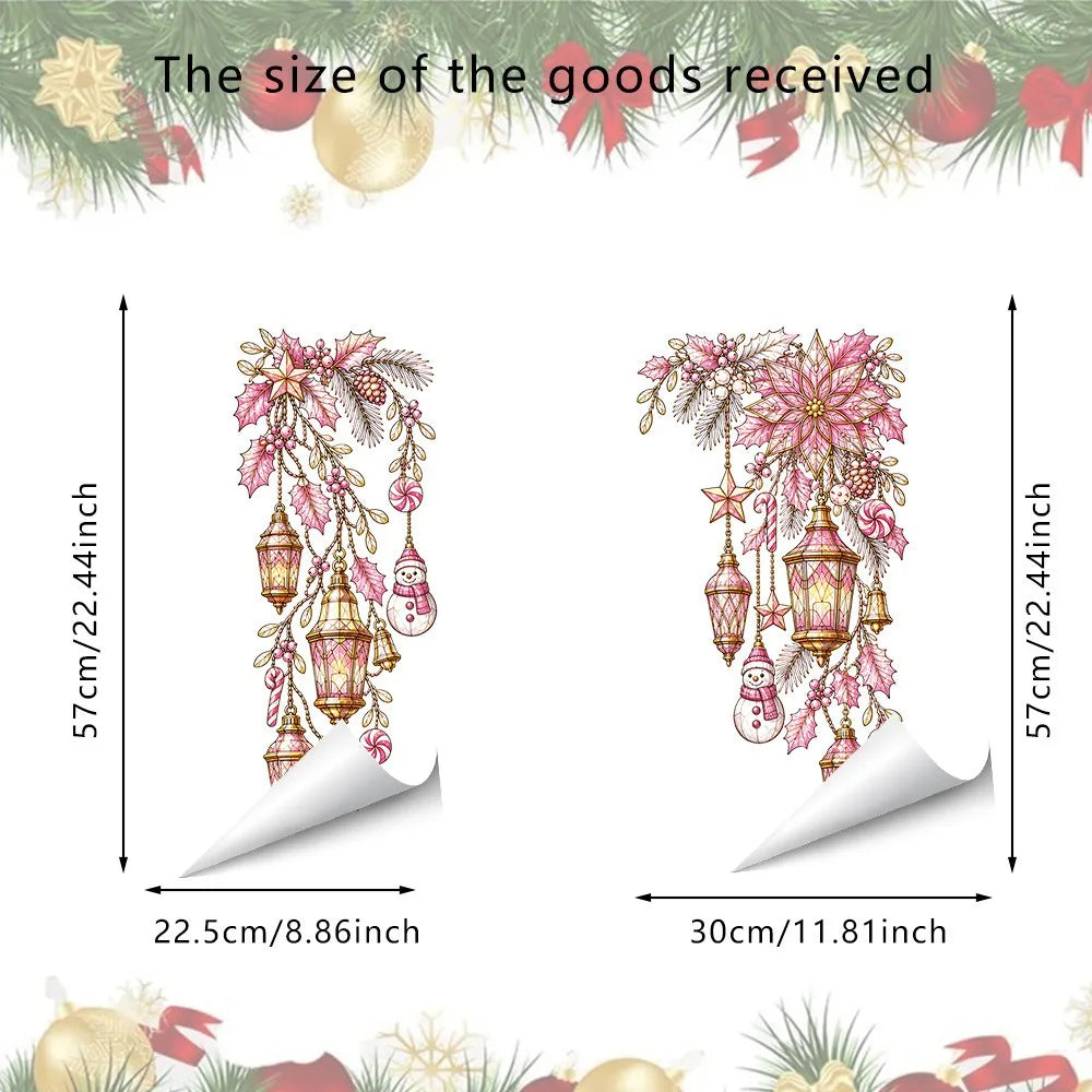 Christmas Window Decals – Snowman, Vines & Holiday Stickers