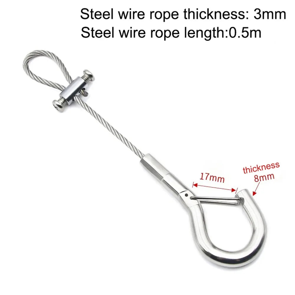 Adjustable Stainless Steel Wire Rope – Locking Suspension Lanyard