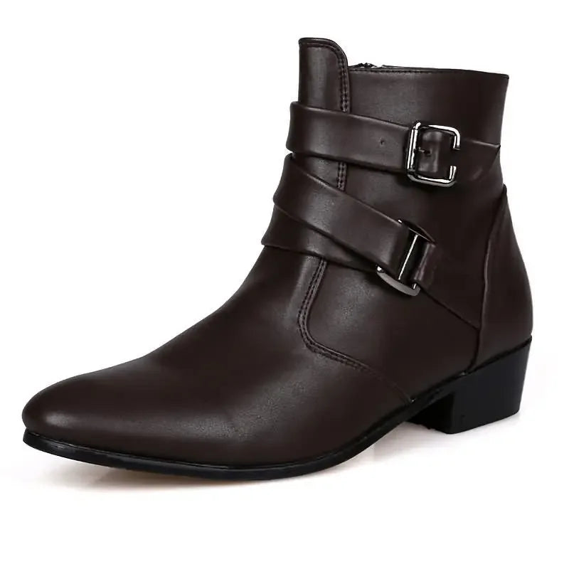 LEDP Men's Chelsea Boots – Buckle Strap British Style Ankle