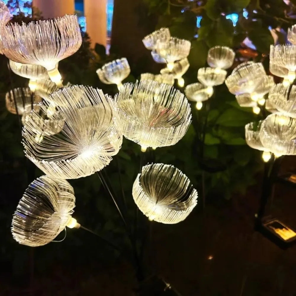 Solar Jellyfish Fiber Optic Garden Light – 6 LED Color Shifting