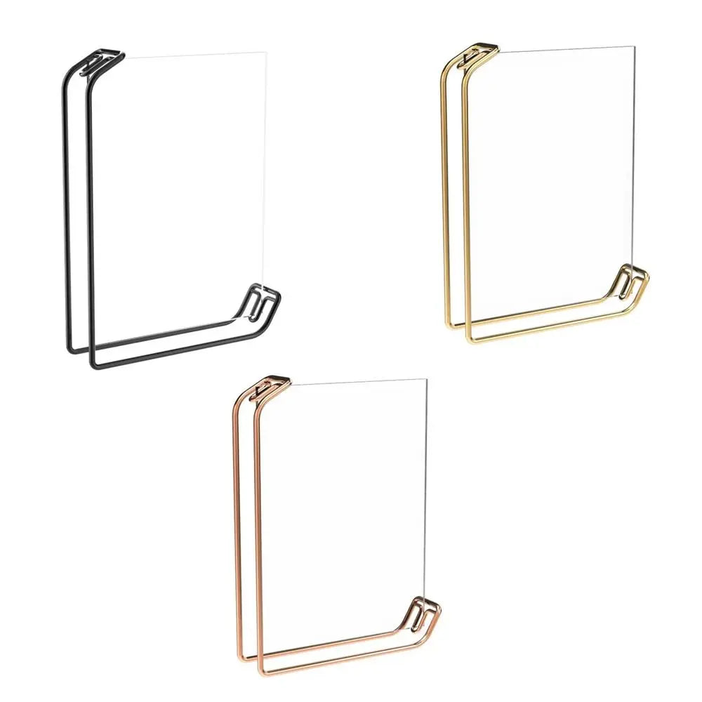 Acrylic Sign Holder Metal Stand – 6" & 8" Table Menu Display