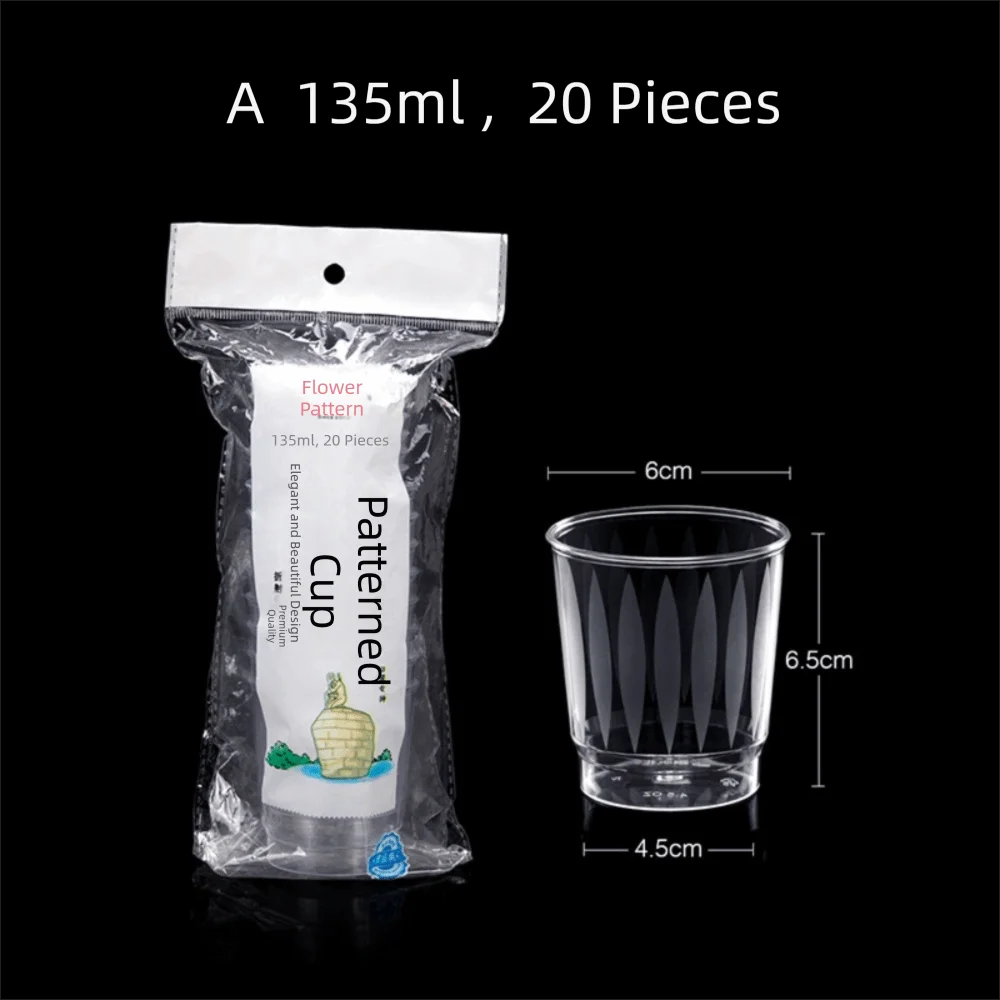 Clear Plastic Disposable Cups – Mini Mousse & Drink Cups 10/20pk