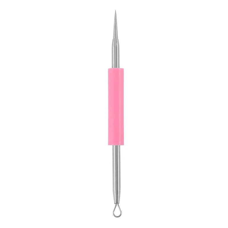 Stainless Steel Blackhead Extractor Tool with Silicone Sleeve