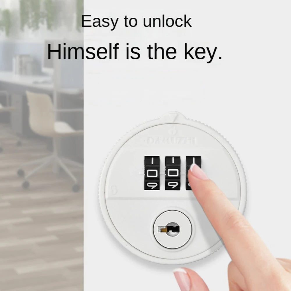 Zinc Alloy 3-Digit Combination Lock – Cabinet & Mailbox