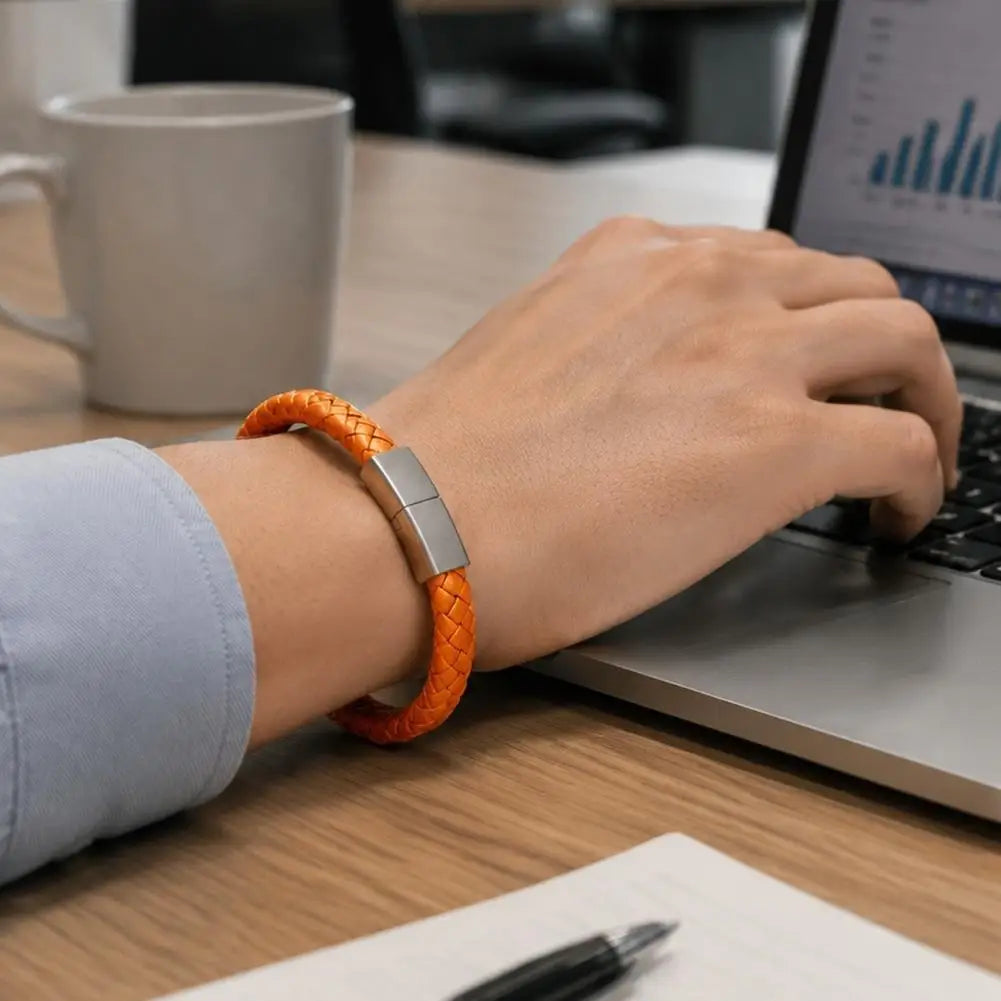 USB-C Bracelet Charging Cable – 240W Fast Charge Wearable Cord