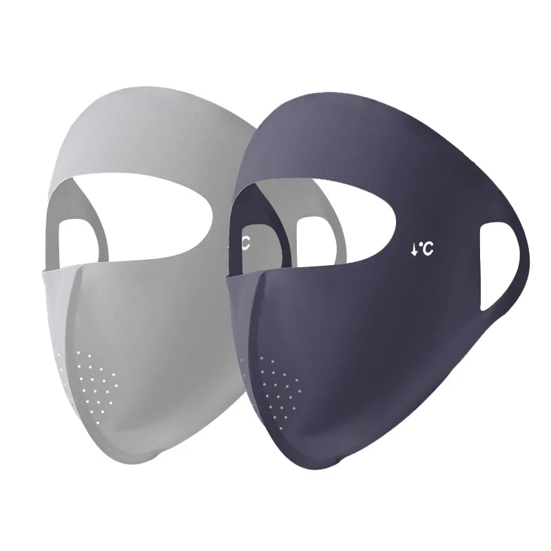 Women's UPF 50+ Ice Silk UV Sun Mask – Cooling Face Cover