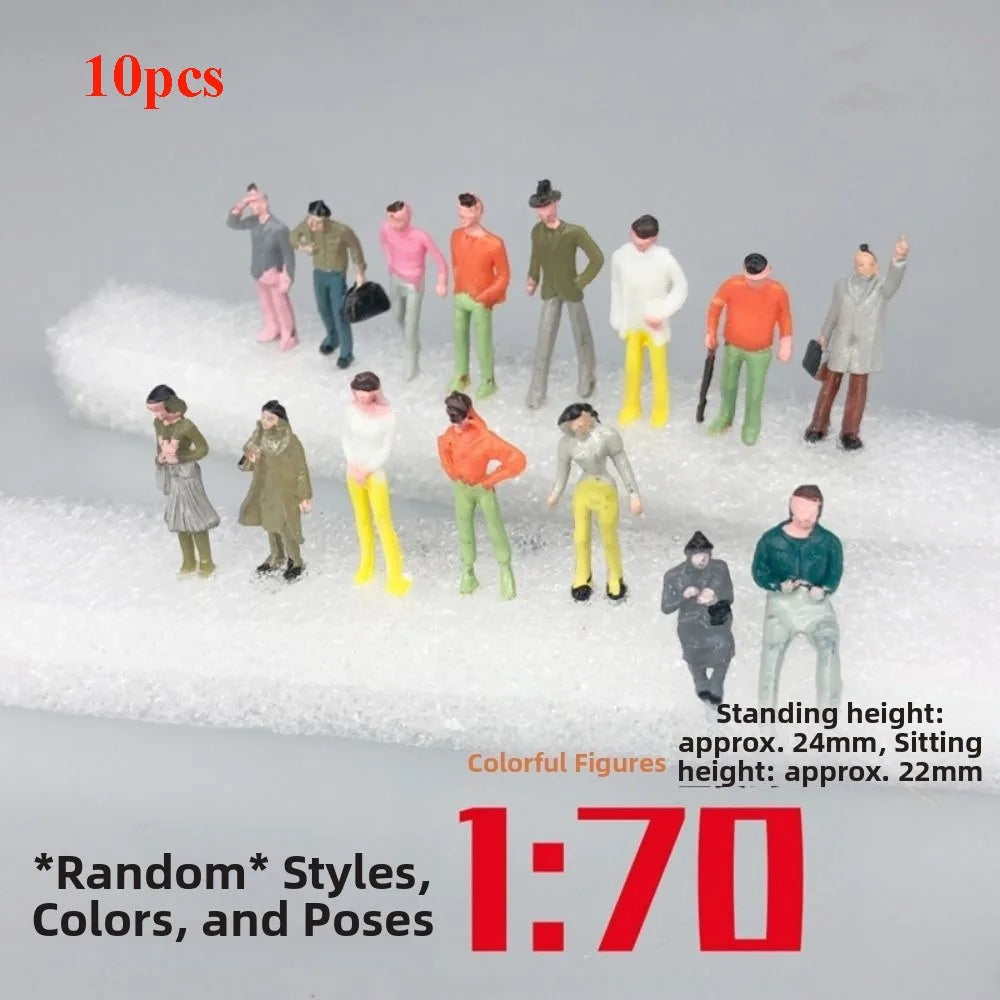 Scale Model People Figures – Assorted Poses, 10/50pcs