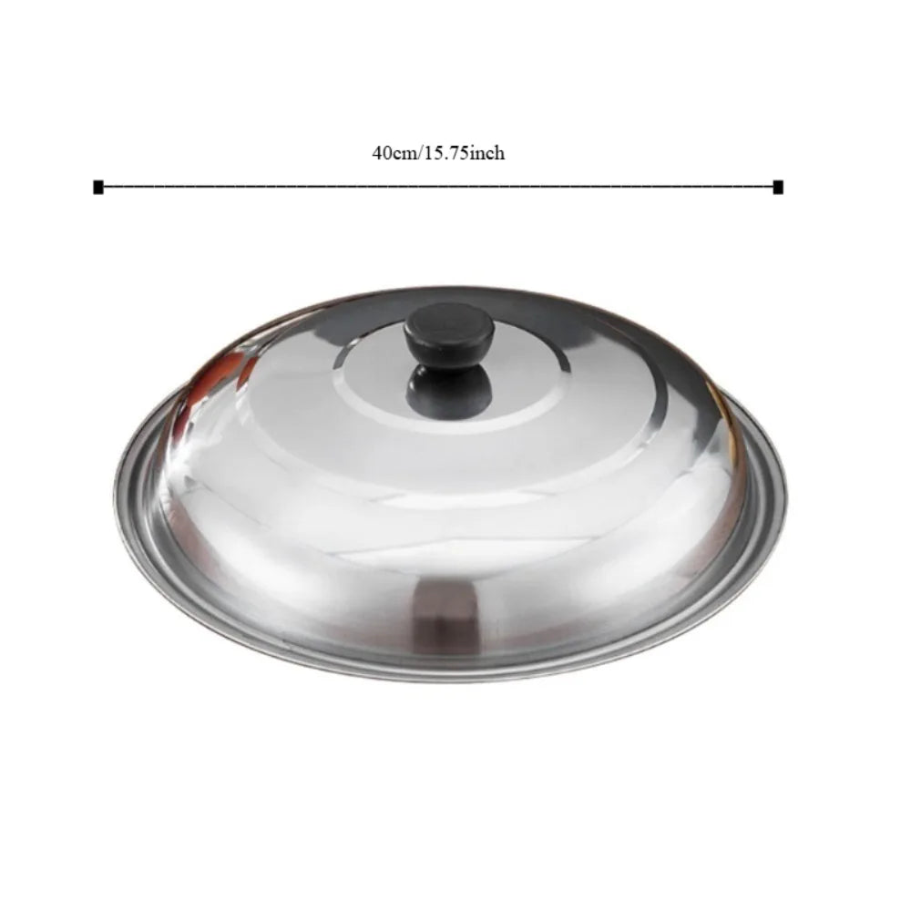 Stainless Steel Pot Lid 28–40cm | Universal Round Pan Cover