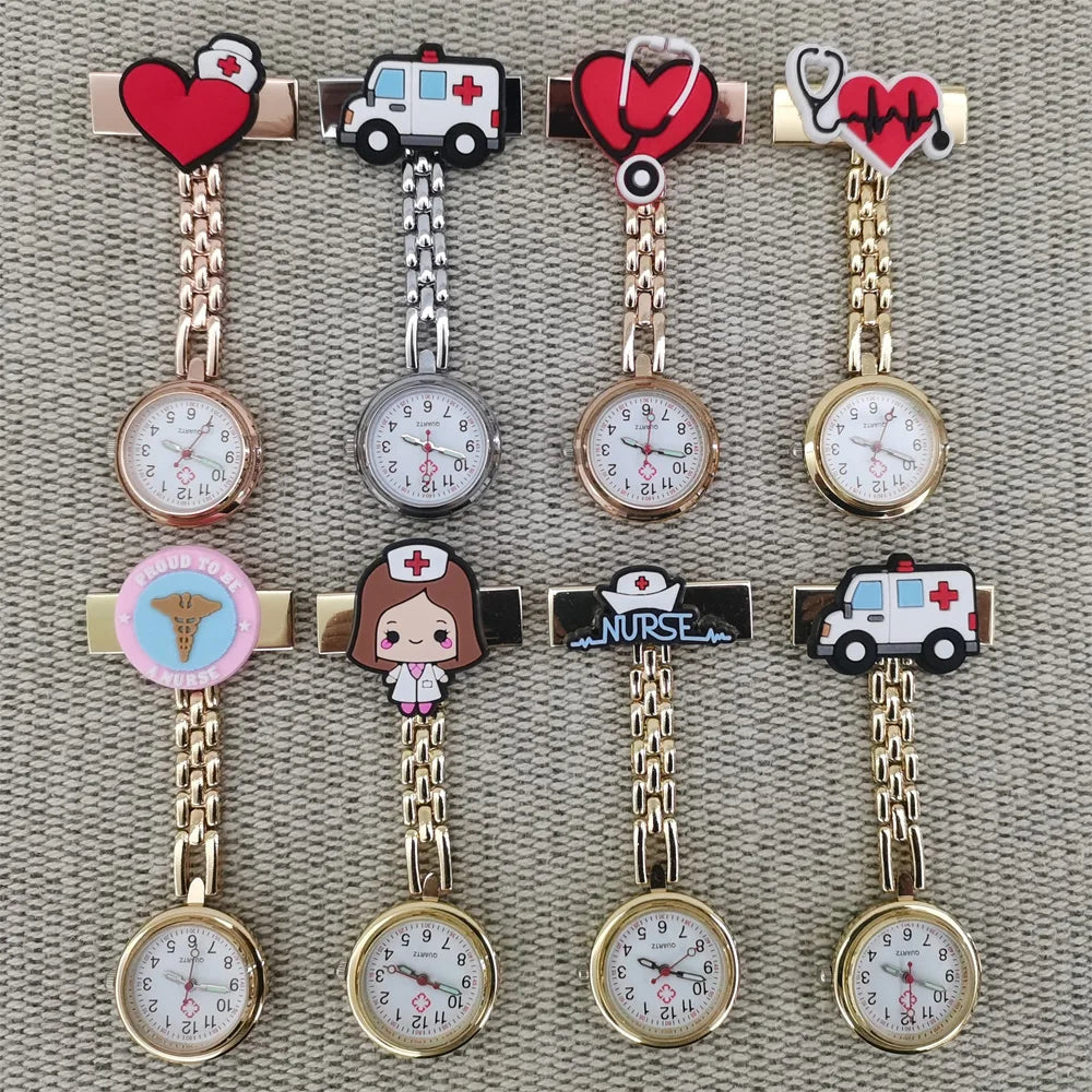 Stethoscope Pin Brooch Nurse FOB Pocket Watch | Quartz