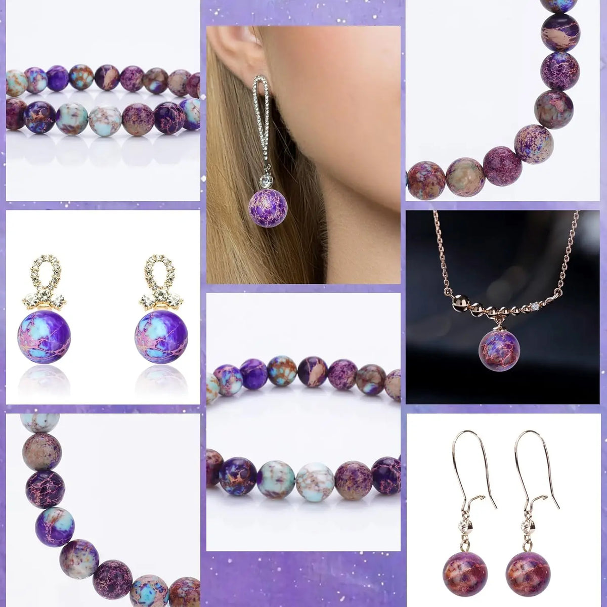 Sea Sediment Jasper Beads 8mm – DIY Jewelry Making Strand