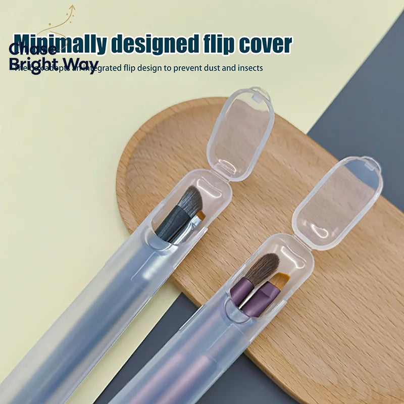 Transparent Makeup Brush Storage Box with Lid | Travel Case