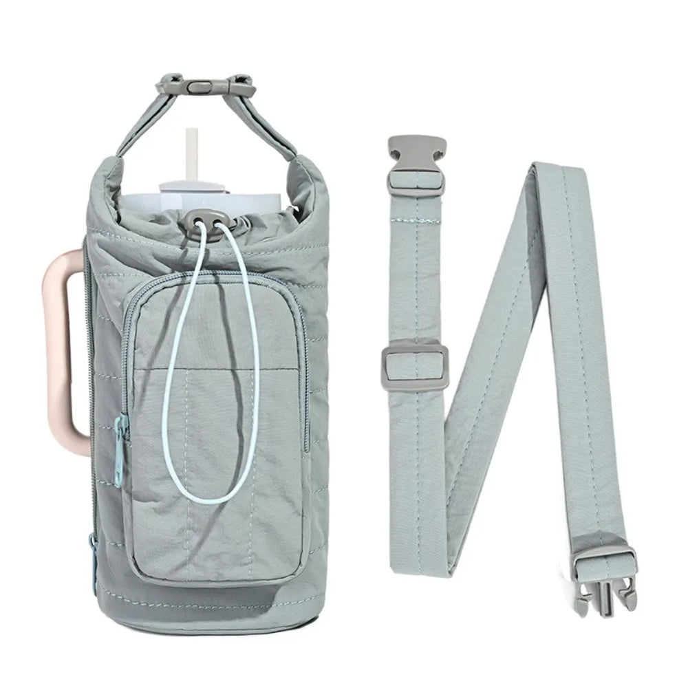 Water Bottle Holder Bag with Strap – Large Crossbody Carrier