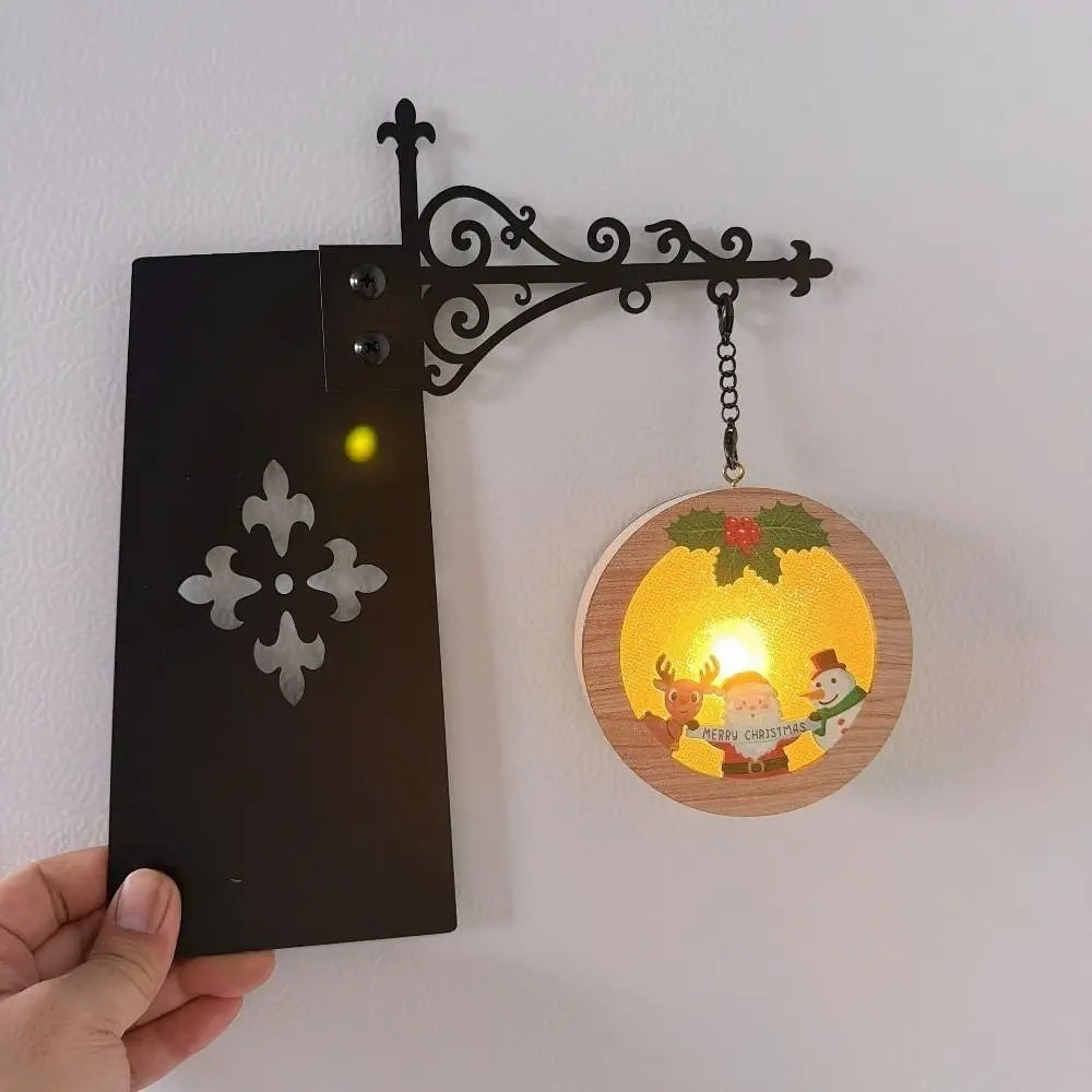 Christmas Book Nook LED Lamp – Warm White Metal Shelf Light